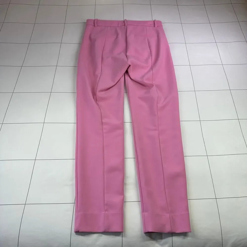 J. Crew Pants Women 8 Tall Pink High Rise Cameron Trouser Classic Solid Business